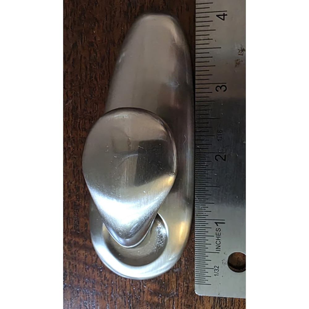 3M Large Brushed Nickel Metal Hook with 2 Adhesive Strips Holds 5lb
